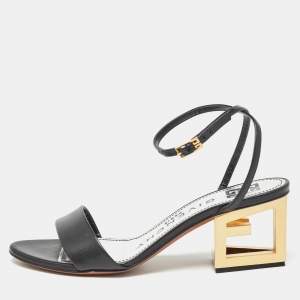 Givenchy Black Leather Ankle Strap Sandals Size 37