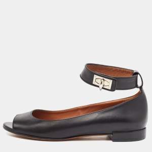 Givenchy Black Leather Ballet Flats Size 39