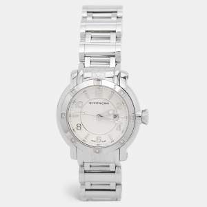 Givenchy White Stainless Steel Diamond GV.5202L Women's Wristwatch 36 mm