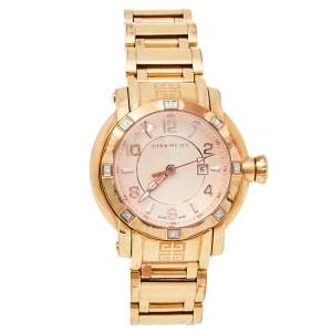 Givenchy Yellow Gold Plated Stainless Steel Diamond GV.5202L Women's Wristwatch 36 mm