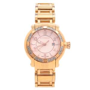 Givenchy Rose Gold Plated Stainless Steel Diamonds GV.5202L Women's Wristwatch 36 mm