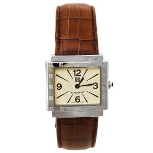 Givenchy Cream Stainless Steel & Leather New Apsaras 1558962 Women's Wristwatch 29 mm