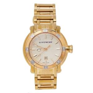 Givenchy Yellow Gold Plated Stainless Steel Diamond GV.5202L Women's Wristwatch 36 mm