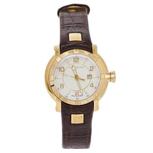 Givenchy Cream Gold Plated Stainless Steel Leather GV.5202L Women's Wristwatch 36 mm
