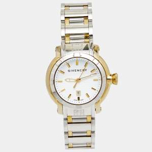 Givenchy White Two Tone Stainless Steel GV.5202L Women's Wristwatch 36 mm