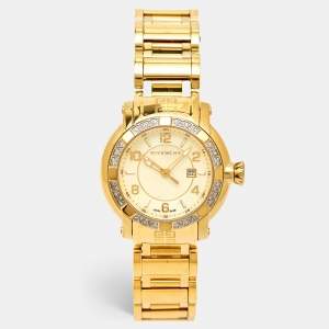 Givenchy Champagne Gold Plated Stainless Steel GV.5202L Women's Wristwatch 36 mm