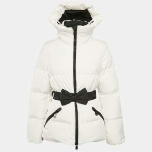 Goldbergh White Synthetic Bow Detail Belt Down Ski Jacket S
