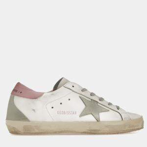 Golden Goose White/Light Pink Golden Goose Super-Star Sneaker Size EU 38