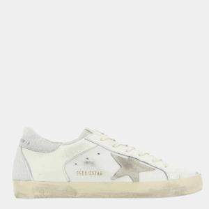Pre Owned Golden Goose Multi Leather Super Star Low Top Sneakers Size EU 36