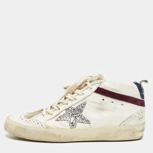 Golden Goose White Leather Midstar High Top Sneakers Size 37