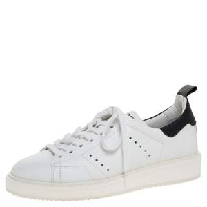 Golden Goose White Leather Starter Low Top Sneakers Size 36