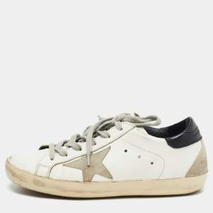 Golden Goose White Leather Superstar Low Top Sneakers Size 37
