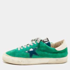 Golden Goose Green Suede Superstar Sneakers Size 41 