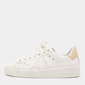 Golden Goose White Leather Purestar Sneakers Size 39