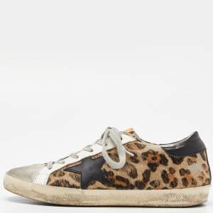 Golden Goose Beige Suede Superstar Low Top Sneakers Size 38