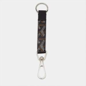 مملوكة مسبقًا Goyard Black Goyardine Coated Canvas and Leather Mousqueton Key Ring