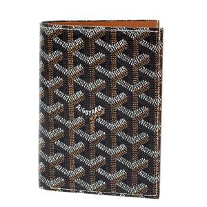 Goyard Dark Brown Goyardine Coated Canvas Grenelle Passport Holder