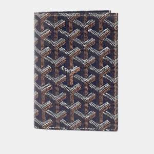 Goyard Navy Blue Goyardine Coated Canvas Moliere Bifold Wallet