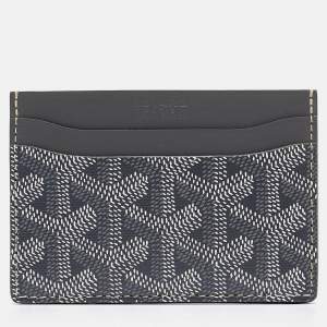 Goyard Grey Goyardine Coated Canvas and Leather Saint Sulpice Card Holder