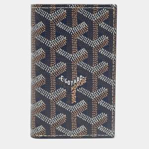 Goyard Blue Goyardine Coated Canvas Saint Pierre Bifold Card Holder