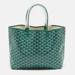 Goyard Green Goyardine Coated Canvas and Leather Saint Louis PM Tote