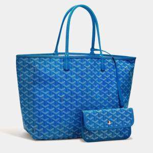 Goyard Sky Blue Goyardine Coated Canvas and Leather Saint Louis PM Tote Bag
