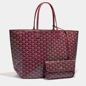 Goyard Burgundy Goyardine Coated Canvas and Leather Saint Louis PM Tote Bag