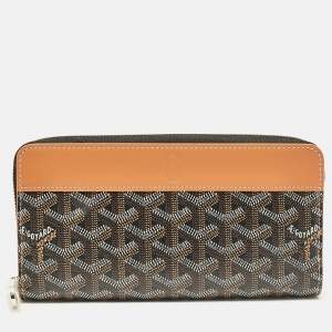 Goyard Brown Goyardine Coated Canvas Matignon GM Wallet