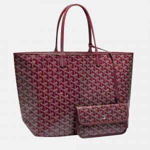 Goyard Burgundy Goyardine Coated Canvas and Leather Saint Louis PM Tote Bag