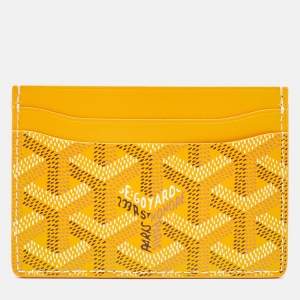 Goyard Yellow Goyardine Coated Canvas and Leather Saint Sulpice Card Holder