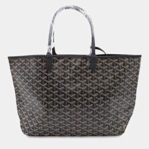 Goyard Black Coated Canvas Leather Saint Louis PM Shoulder Bag