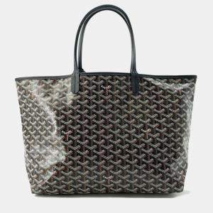 Goyard Black Pvc Coated Canvas Leather Saint Louis PM Tote Bag