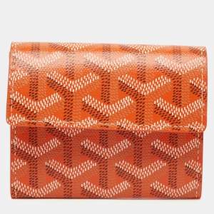 Goyard Orange Goyardine Coated Canvas and Leather Marigny Wallet