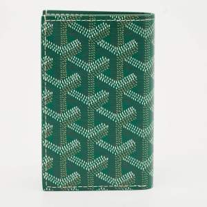 Goyard Green Goyardine Coated Canvas Saint Pierre Card Holder