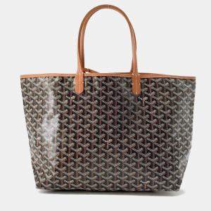 Goyard Black & Natural PVC Coated Canvas Saint Louis PM Tote Bag