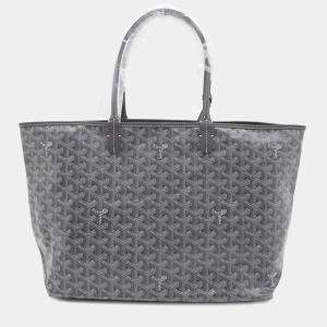 Goyard Grey Coated Canvas Leather  Saint Louis PM Tote Bag