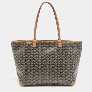 Goyard Brown Goyardine Coated Canvas and Leather Artois MM Tote