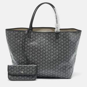Goyard Grey Goyardine Coated Canvas Saint Louis GM Tote