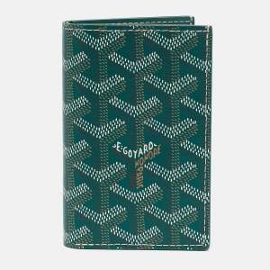 Goyard Green Goyardine Coated Canvas Saint Pierre Card Holder