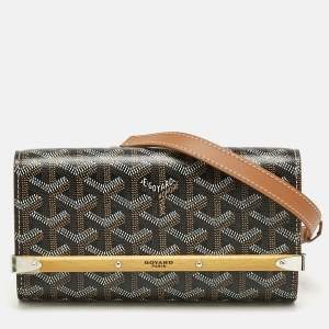 Goyard Brown Goyardine Coated Canvas and Leather Mini Monte Carlo Case