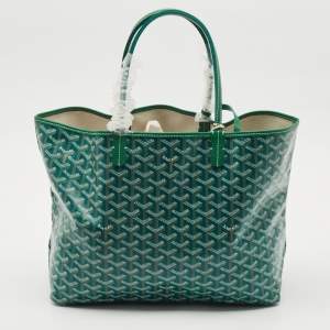 Goyard Green Goyardine Coated Canvas and Leather Saint Louis PM Tote