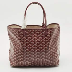 Goyard Burgundy Goyardine Coated Canvas and Leather Saint Louis PM Tote