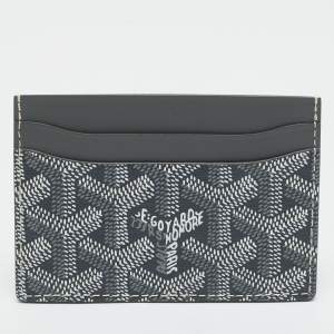 Goyard Grey Goyardine Coated Canvas and Leather Saint Sulpice Card Holder