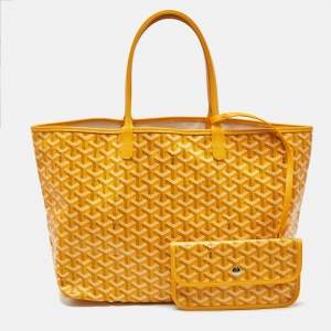 Goyard Yellow Goyardine Coated Canvas and Leather Saint Louis PM Tote