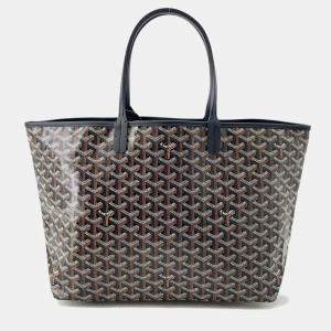 مملوكة مسبقًا Goyard Saint Louis Black Pvc Leather Size Pm