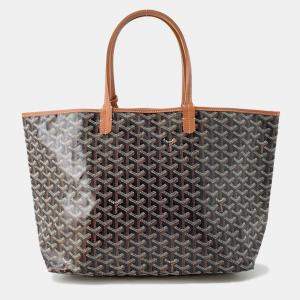 مملوكة مسبقًا Goyard Saint Louis Black/Natural Pvc Leather Size Pm