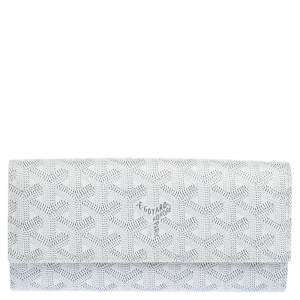 Goyard White Goyardine Coated Canvas Varenne Continental Wallet