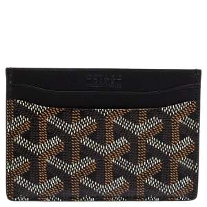 Goyard Black Goyardine Coated Canvas and Leather Saint Sulpice Card Holder