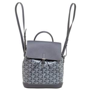 Goyard Grey Goyardine Coated Canvas And Leather Mini Alpin Backpack
