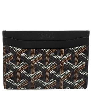 Goyard Black Goyardine Coated Canvas and Leather Saint Sulpice Card Holder